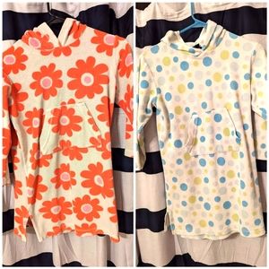 2 mini boden toweling hoodies size 7/8